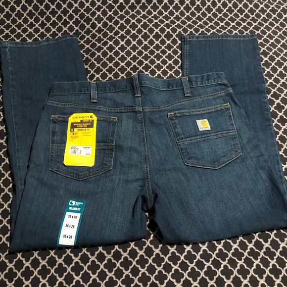 Carhartt Other - Carhartt BD2804M Mens 36X28 Relaxed Fit Rugged Flex 5 Pocket Jeans Denim Blue
